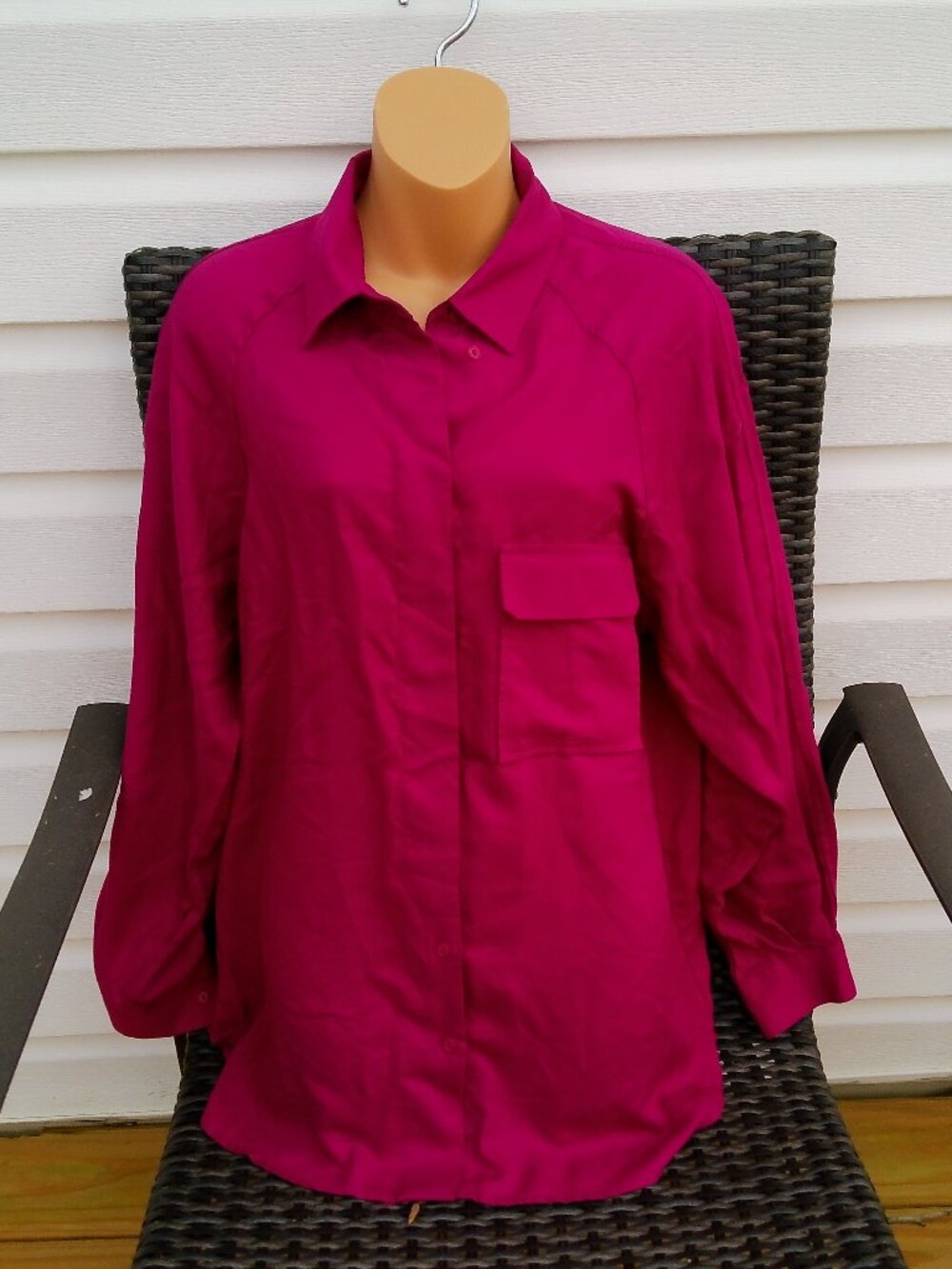 JEBB LEVY FUSHIA BLOUSE SIZE 14 GOOD CONDITION